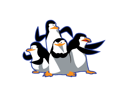 Madagascar pinguinos penguins Vector Logo