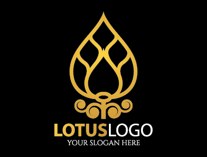 Golden Pink Lotus Logo