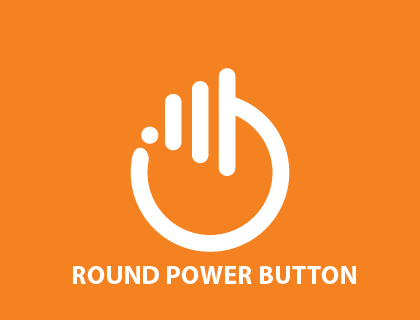 Round Power Button Abstract Logo Vactor