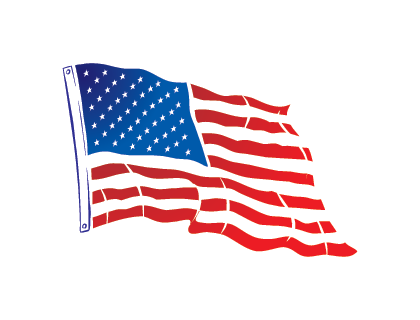 USA Flying Flag Vector Logo 2022