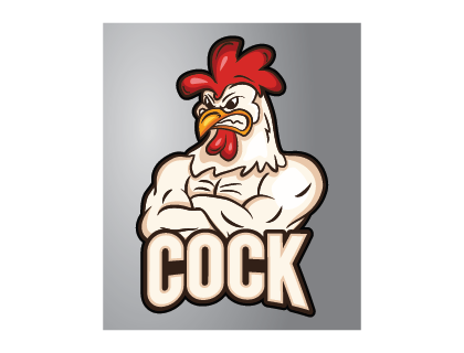 Funny cock Logo PNG Vector