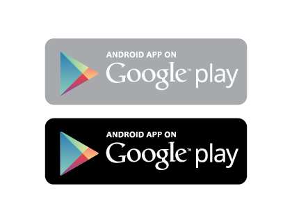 Android app on google play badge vector free download