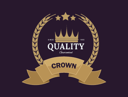 Crown Logo Vector Dark Golden