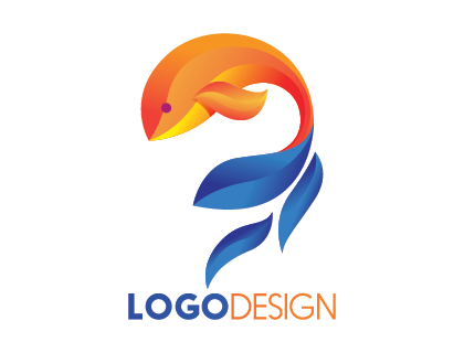 Dolphin 3d Drawing Logo Vector