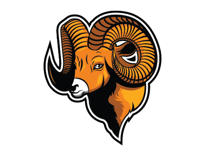 Goat 3d Flat Design Logo Vector