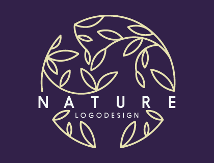 Nature Leaf Circle Logo Vector