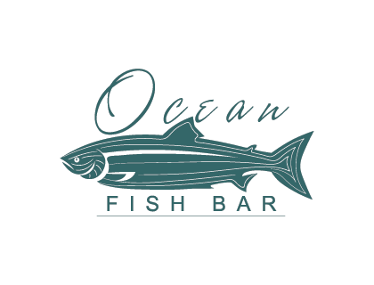 Ocean Fish Bar Logo Vector