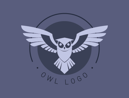 Owl Flat Logo Vector