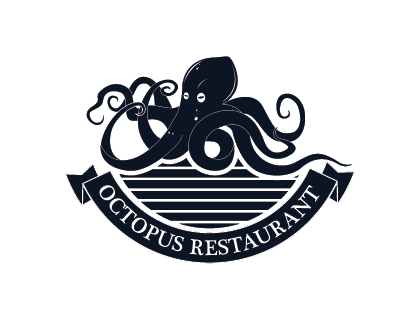Octopus Seafood Restaurant Logo Vector