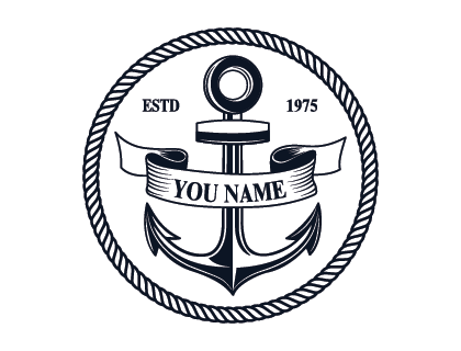 Sailing Anchor Logo Vector